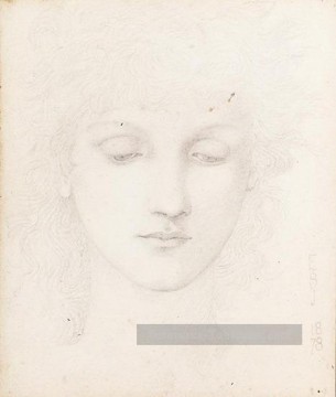 Edward Burne Jones œuvres - Tête d’une fille préraphaélite Sir Edward Burne Jones